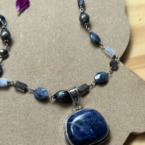 Silpada  sterling silver 925 Blue Stone necklace (both are silpada)